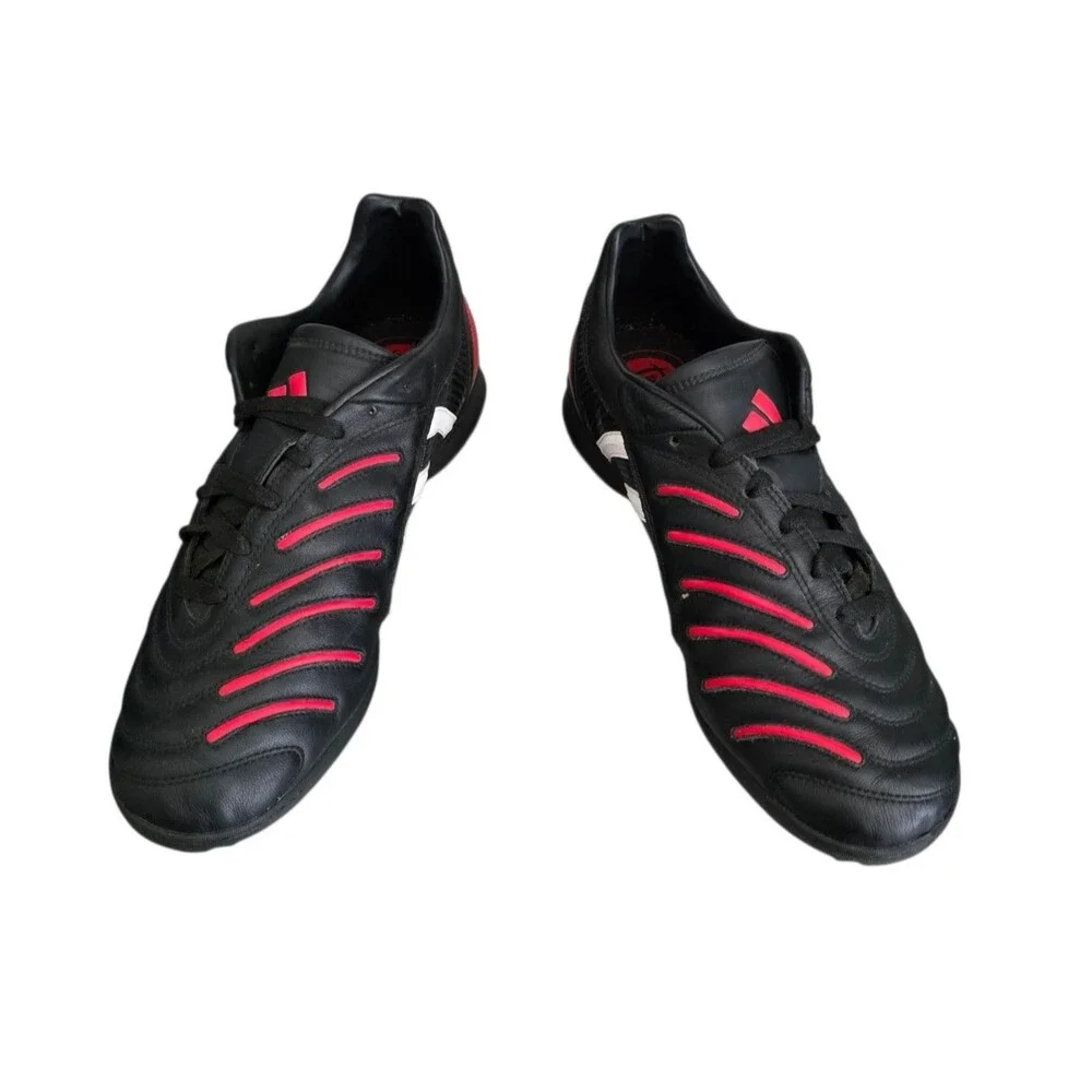 Adidas Predator Pulse Vintage Soccer Shoes Mens Size 10.5 TRX Turf Red Black
